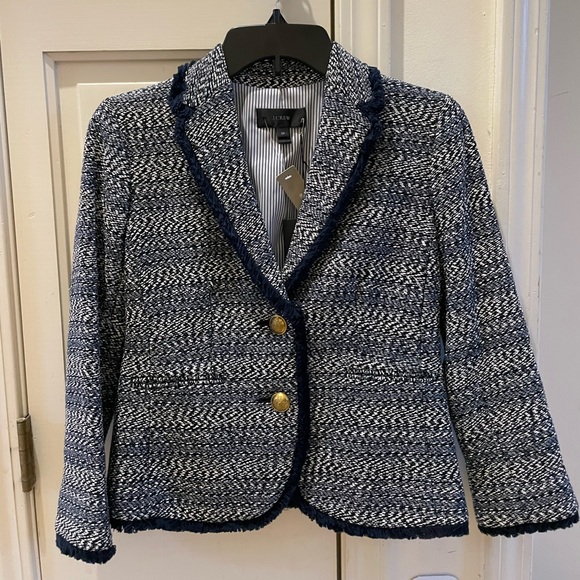 J. Crew Tweed Fringe Blazer - Picture 5 of 8